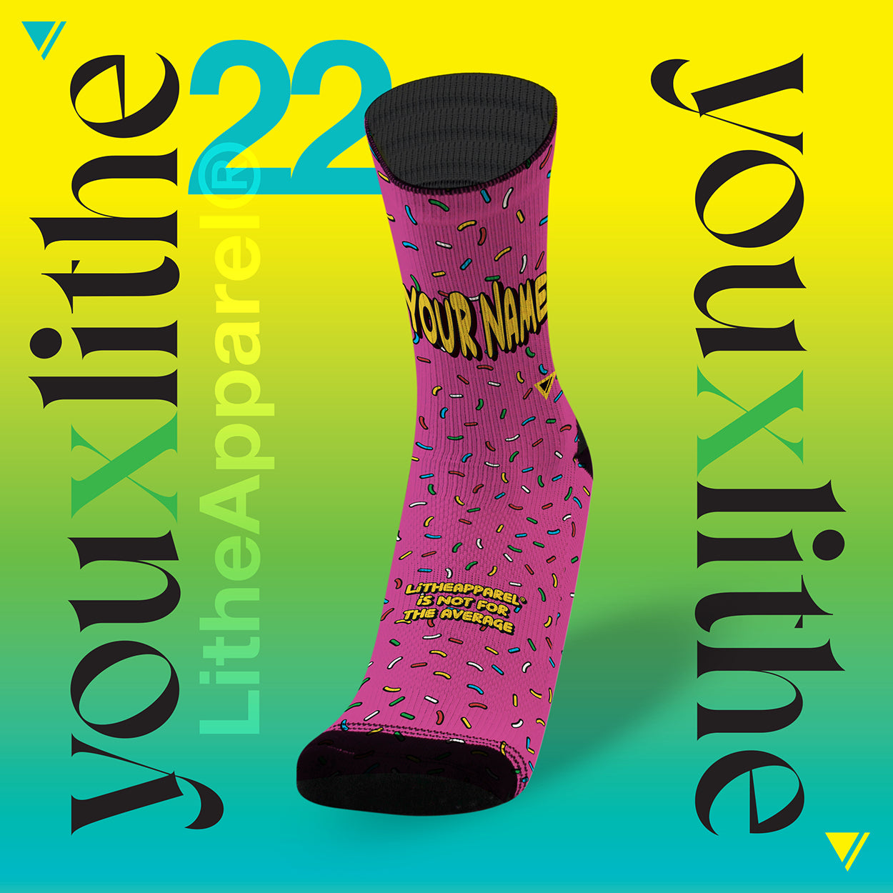 YOU X LITHE | CALCETINES PERSONALIZADOS | HOMER DONUT