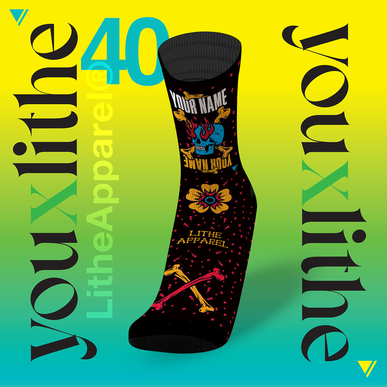 YOU X LITHE | CALCETINES PERSONALIZADOS | +30 diseños a elegir