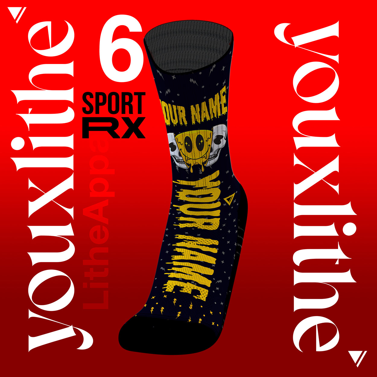 [RX] YOU X LITHE | CUSTOM SOCKS | designs to choose