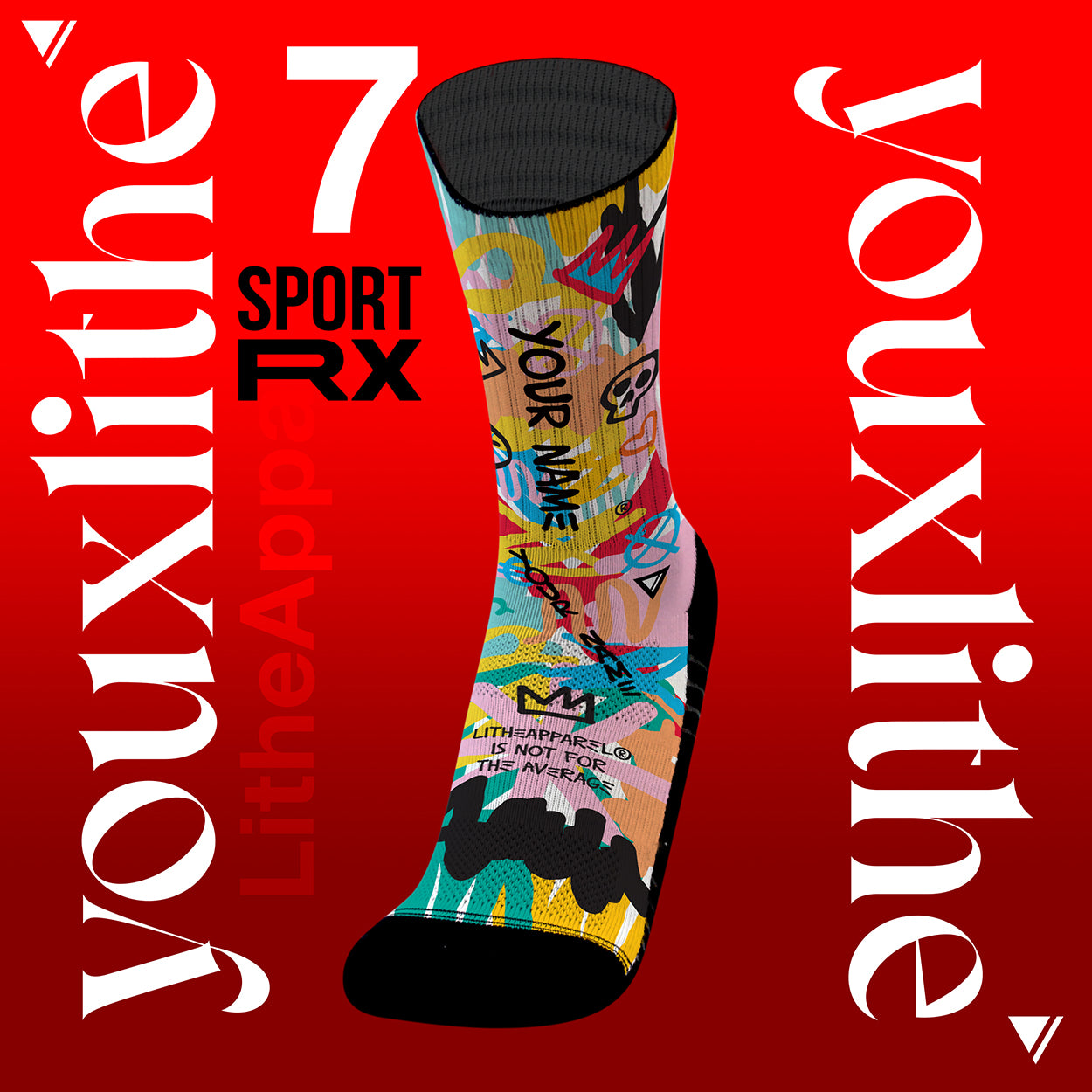 [RX] YOU X LITHE | CUSTOM SOCKS | designs to choose