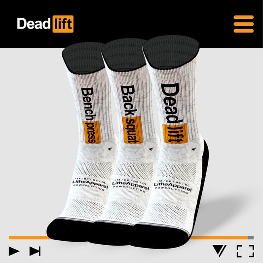PACK 3 WHITE | POWERLIFTING RX SOCKS