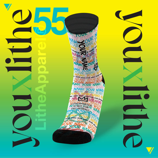 YOU X LITHE | CALCETINES PERSONALIZADOS | NAME STRIPS