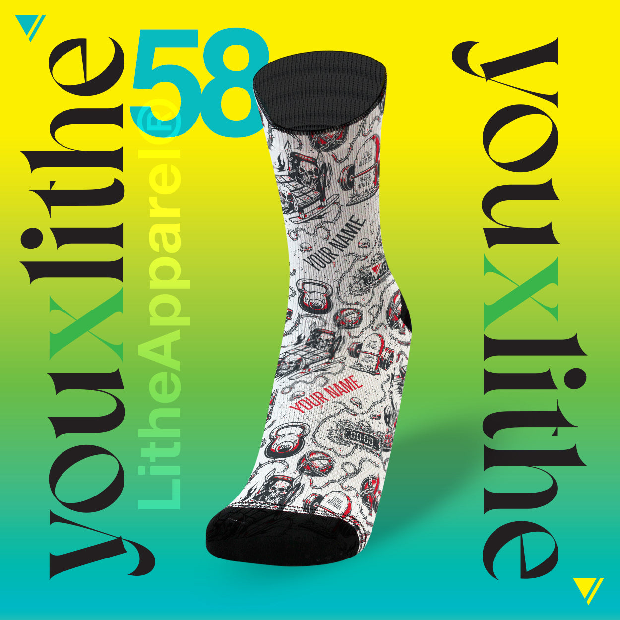 YOU X LITHE | CUSTOM SOCKS | dark michael