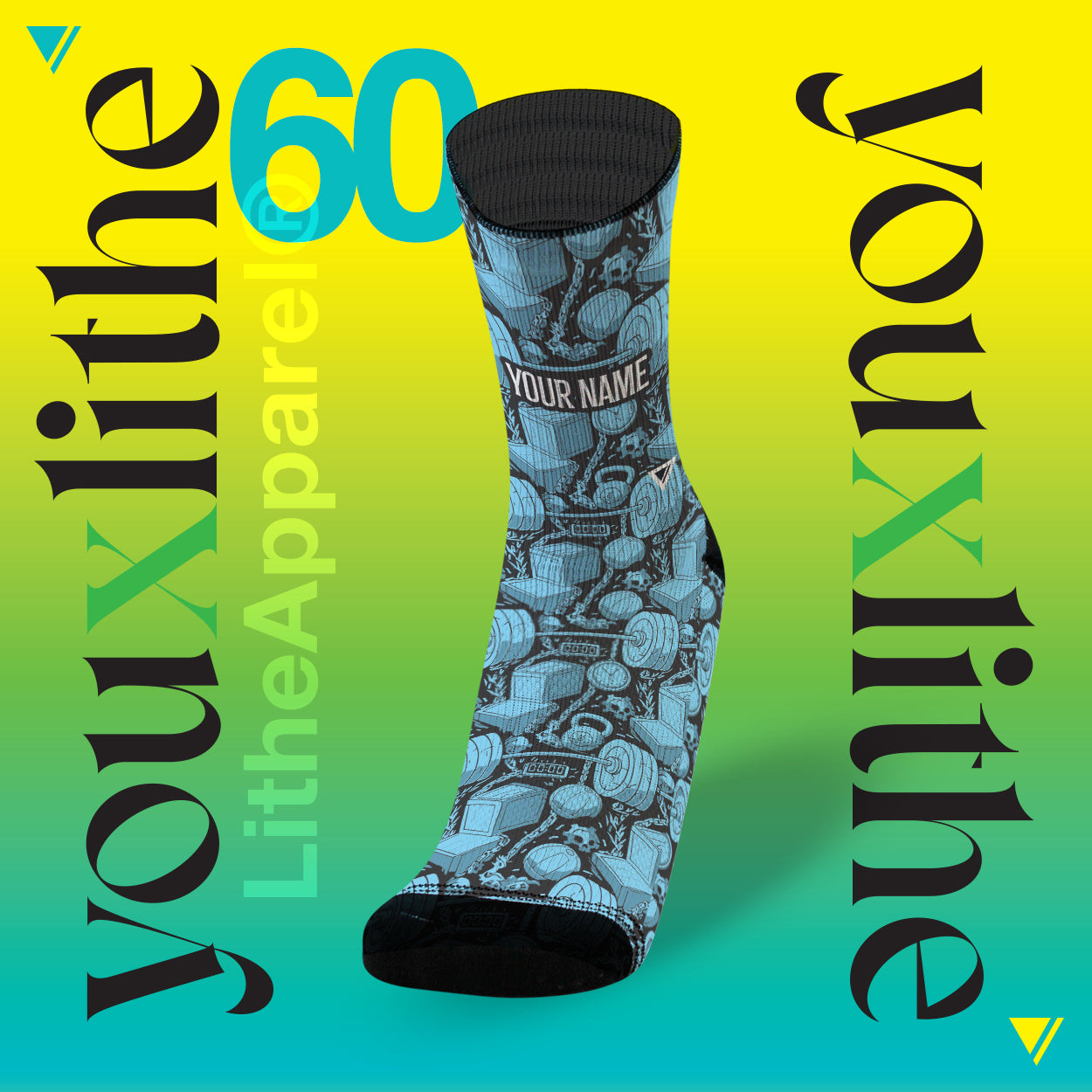 YOU X LITHE | CUSTOM SOCKS | dark michael