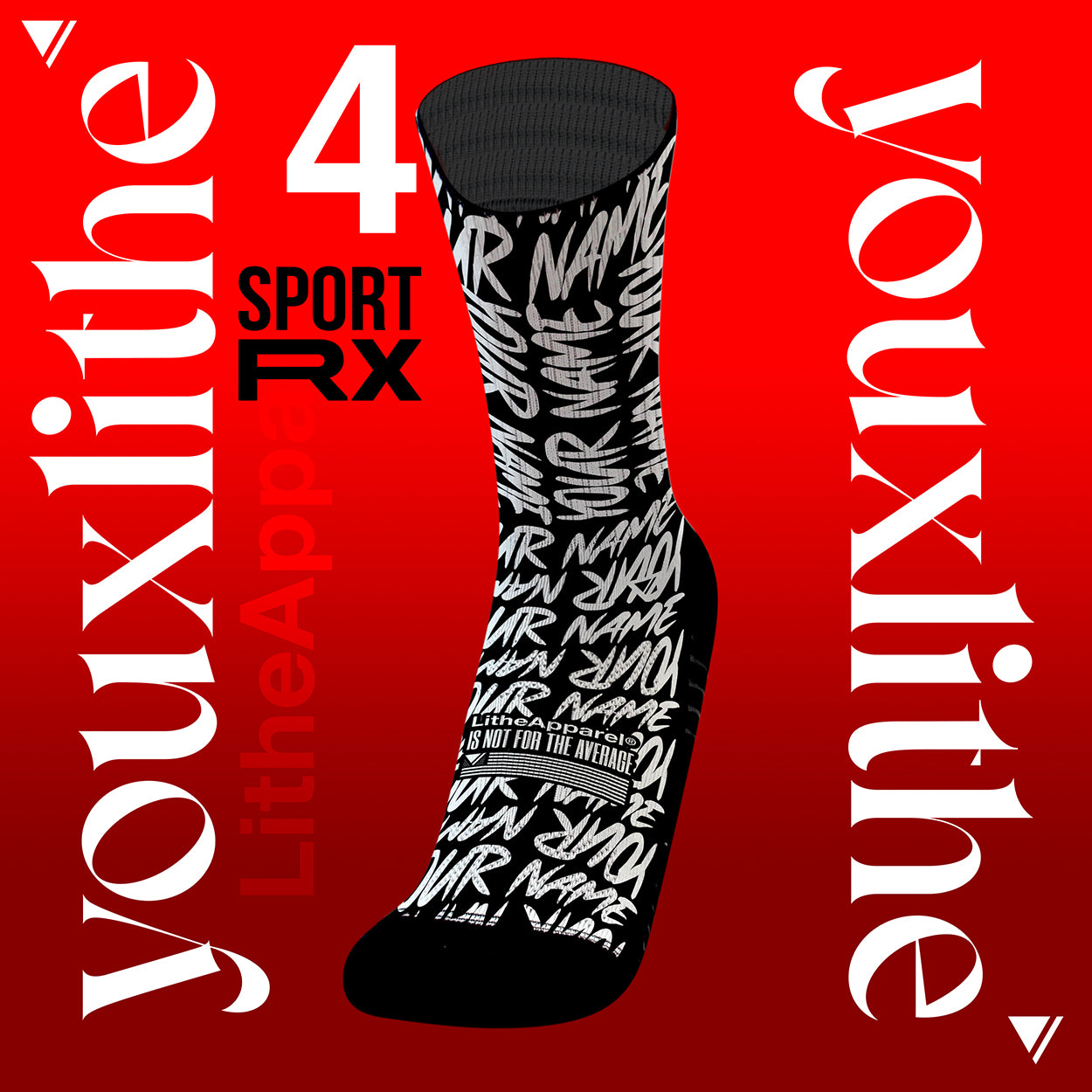 [RX] YOU X LITHE | CUSTOM SOCKS | designs to choose