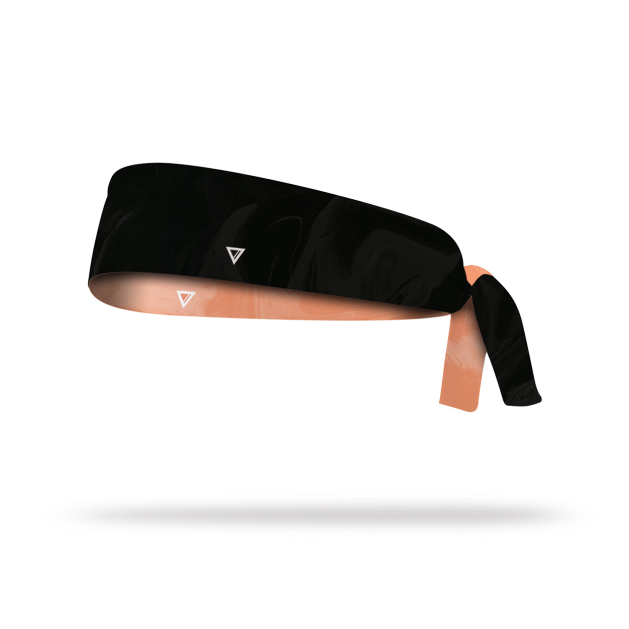 PEACH / BLACK · TIE HEADBAND [REVERSIBLE]