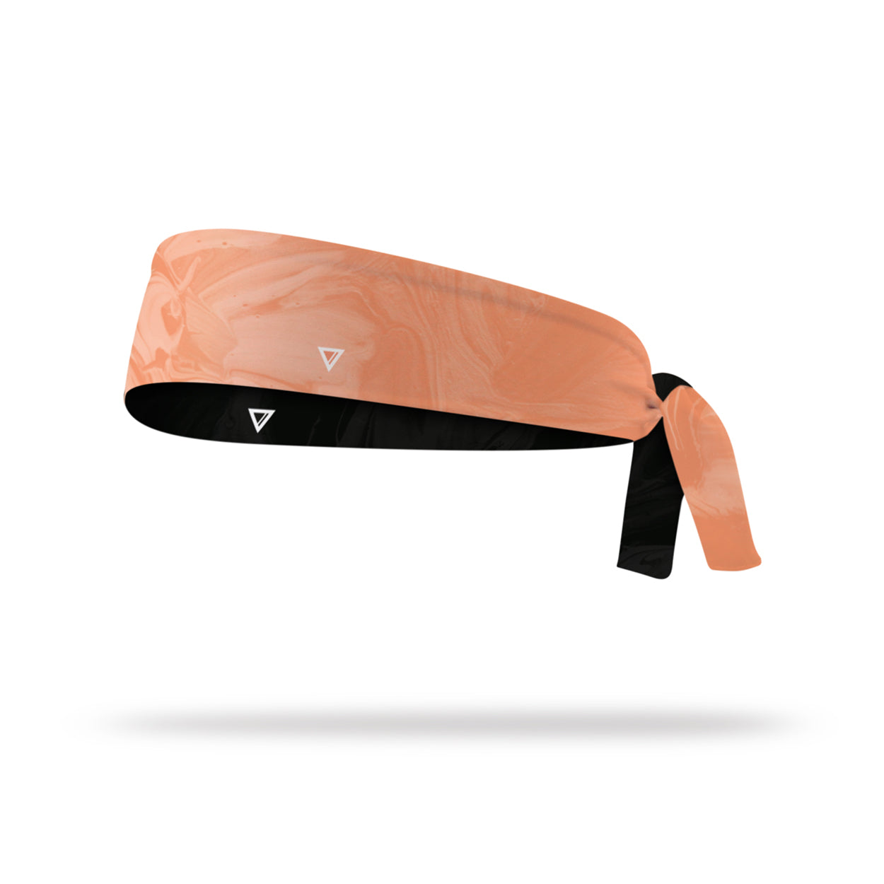 PEACH / BLACK · TIE HEADBAND [REVERSIBLE]