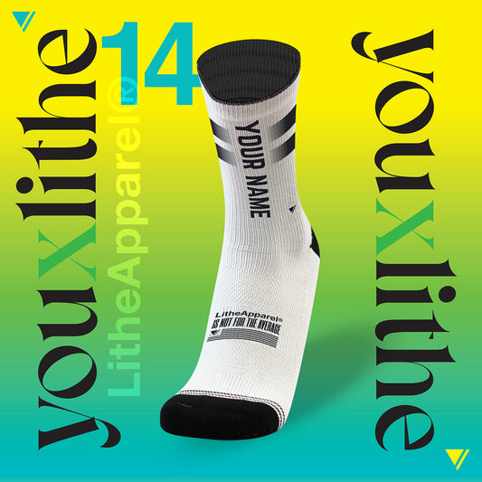 YOU X LITHE | CALCETINES PERSONALIZADOS | PURE WHITE