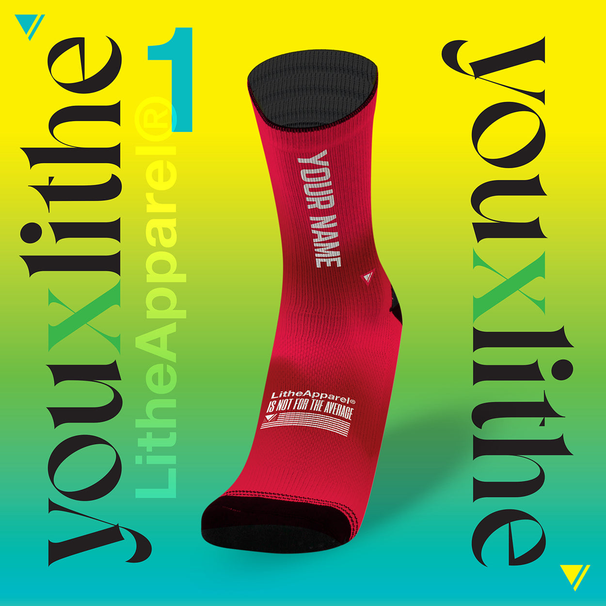 YOU X LITHE | CALCETINES PERSONALIZADOS COLOR | 4 PACK