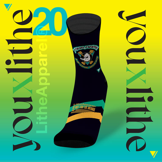 YOU X LITHE | CALCETINES PERSONALIZADOS | LIFTING DUCKS BLACK
