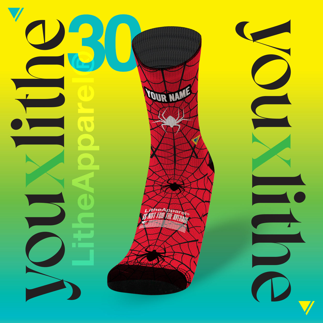 YOU X LITHE | CALCETINES PERSONALIZADOS | SPIDER
